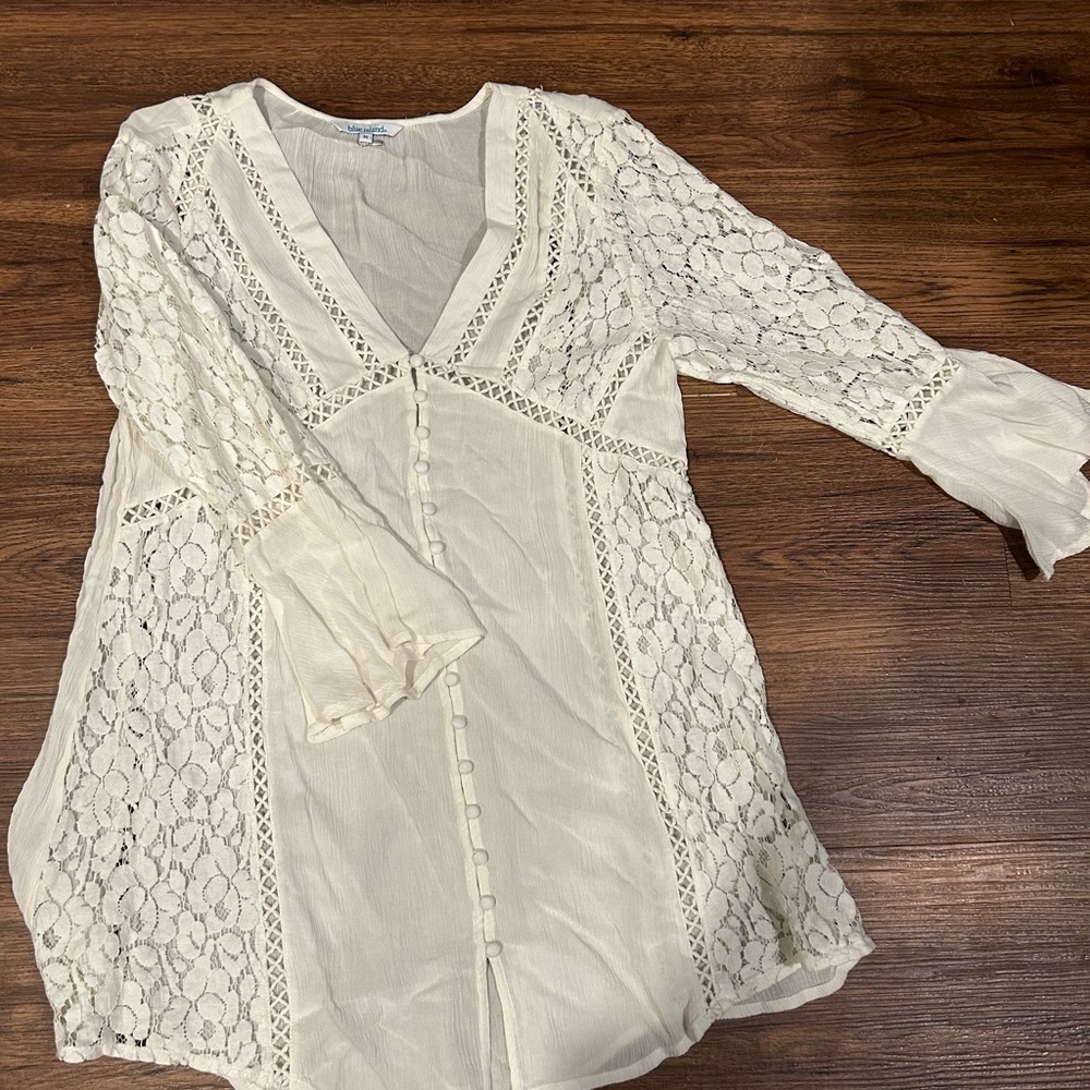 Women's blue island coverup. M